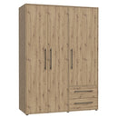 Mokkaris 145cm 3 Door 2 Drawer Wardrobe (MKSS833)
