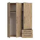 Mokkaris 145cm 3 Door 2 Drawer Wardrobe (MKSS833)