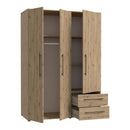 Mokkaris 145cm 3 Door 2 Drawer Wardrobe (MKSS833)