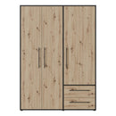 Mokkaris 145cm 3 Door 2 Drawer Wardrobe (MKSS833)