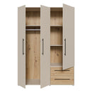 Mokkaris 145cm 3 Door 2 Drawer Wardrobe (MKSS833)