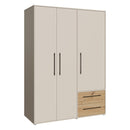 Mokkaris 145cm 3 Door 2 Drawer Wardrobe (MKSS833)