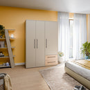Mokkaris 145cm 3 Door 2 Drawer Wardrobe (MKSS833)