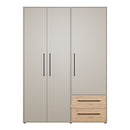 Mokkaris 145cm 3 Door 2 Drawer Wardrobe (MKSS833)