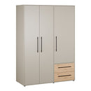 Mokkaris 145cm 3 Door 2 Drawer Wardrobe (MKSS833)