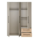 Mokkaris 145cm 3 Door 2 Drawer Wardrobe (MKSS833)