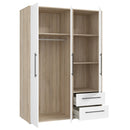 Mokkaris 145cm 3 Door 2 Drawer Wardrobe (MKSS833)