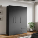 Mokkaris 145cm 3 Door 2 Drawer Wardrobe (MKSS833)