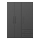 Mokkaris 145cm 3 Door 2 Drawer Wardrobe (MKSS833)