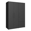 Mokkaris 145cm 3 Door 2 Drawer Wardrobe (MKSS833)