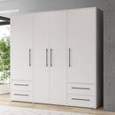 Mokkaris 206cm 4 Door 4 Drawer Wardrobe (MKSS841)