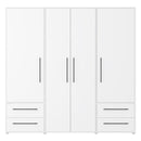 Mokkaris 206cm 4 Door 4 Drawer Wardrobe (MKSS841)