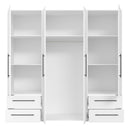 Mokkaris 206cm 4 Door 4 Drawer Wardrobe (MKSS841)