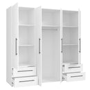 Mokkaris 206cm 4 Door 4 Drawer Wardrobe (MKSS841)