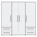 Mokkaris 206cm 4 Door 4 Drawer Wardrobe (MKSS841)