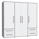 Mokkaris 206cm 4 Door 4 Drawer Wardrobe (MKSS841)