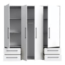 Mokkaris 206cm 4 Door 4 Drawer Wardrobe (MKSS841)