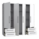 Mokkaris 206cm 4 Door 4 Drawer Wardrobe (MKSS841)