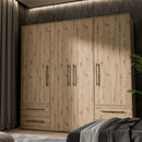 Mokkaris 206cm 4 Door 4 Drawer Wardrobe (MKSS841)