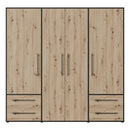 Mokkaris 206cm 4 Door 4 Drawer Wardrobe (MKSS841)
