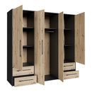 Mokkaris 206cm 4 Door 4 Drawer Wardrobe (MKSS841)