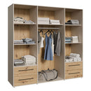 Mokkaris 206cm 4 Door 4 Drawer Wardrobe (MKSS841)