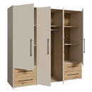 Mokkaris 206cm 4 Door 4 Drawer Wardrobe (MKSS841)