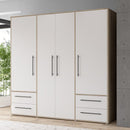 Mokkaris 206cm 4 Door 4 Drawer Wardrobe (MKSS841)