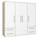 Mokkaris 206cm 4 Door 4 Drawer Wardrobe (MKSS841)