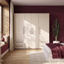 Mokkaris 206cm 4 Door 4 Drawer Wardrobe (MKSS841)
