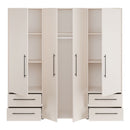 Mokkaris 206cm 4 Door 4 Drawer Wardrobe (MKSS841)