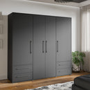 Mokkaris 206cm 4 Door 4 Drawer Wardrobe (MKSS841)