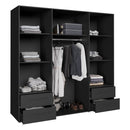 Mokkaris 206cm 4 Door 4 Drawer Wardrobe (MKSS841)
