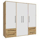 Mokkaris 206cm 4 Door Wardrobe with 3 Hanging Rails (MKSS846)