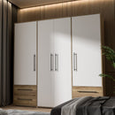 Mokkaris 206cm 4 Door Wardrobe with 3 Hanging Rails (MKSS846)