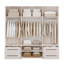 Mokkaris 206cm 4 Door Wardrobe with 3 Hanging Rails (MKSS846)
