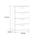 Niko 51cm 4 Drawer Chest (CPLK14N)