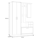 Niko 135cm Hallway Set with Mirror (NIKD01)