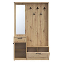 Niko 111cm Hallway Set with Mirror and Drawer (NIKD041)