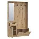 Niko 111cm Hallway Set with Mirror and Drawer (NIKD041)