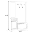 Niko 111cm Hallway Set with Mirror and Drawer (NIKD04)