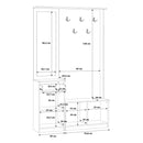 Niko 111cm Hallway Set with Mirror and Drawer (NIKD04)