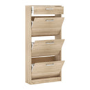 Niko 59cm 3 Tier Shoe Cabinet with Drawer (NIKD311)