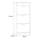 Niko 59cm 3 Tier Shoe Cabinet with Drawer (NIKD311)