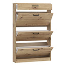 Niko 84cm 3 Tier Shoe Cabinet with Drawer (NIKD321)
