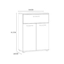 Niko 60cm 2 Door 1 Drawer Sideboard (NIKK33)