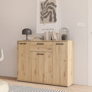 Niko 110cm 3 Door 1 Drawer Sideboard (NIKK35)
