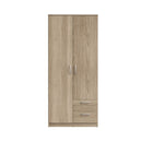 Niko 82cm 2 Door Wardrobe with Drawers (NIKS81)