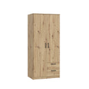 Niko 82cm 2 Door Wardrobe with Drawers (NIKS81)