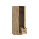 Niko 82cm 2 Door Wardrobe with Drawers (NIKS81)